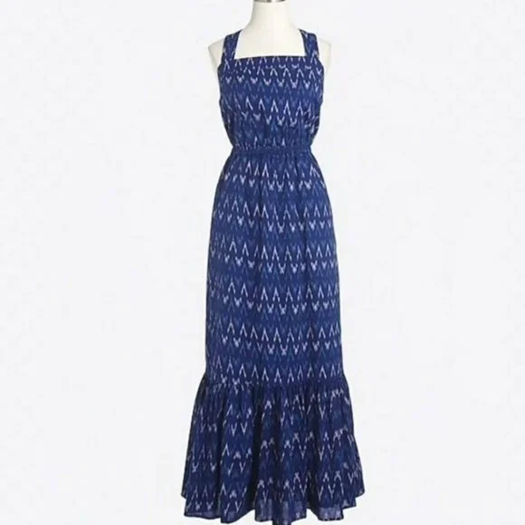 J. Crew | Dresses | J Crew Blue Tiered Maxi Dress Nwt | Poshmark